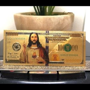 Jesus 24k Gold Foil Plated Banknote